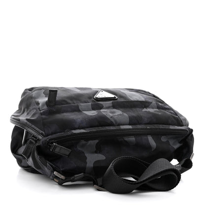 Prada Tessuto Nylon Camouflage Belt Bag Blue Grey 2 of 9
