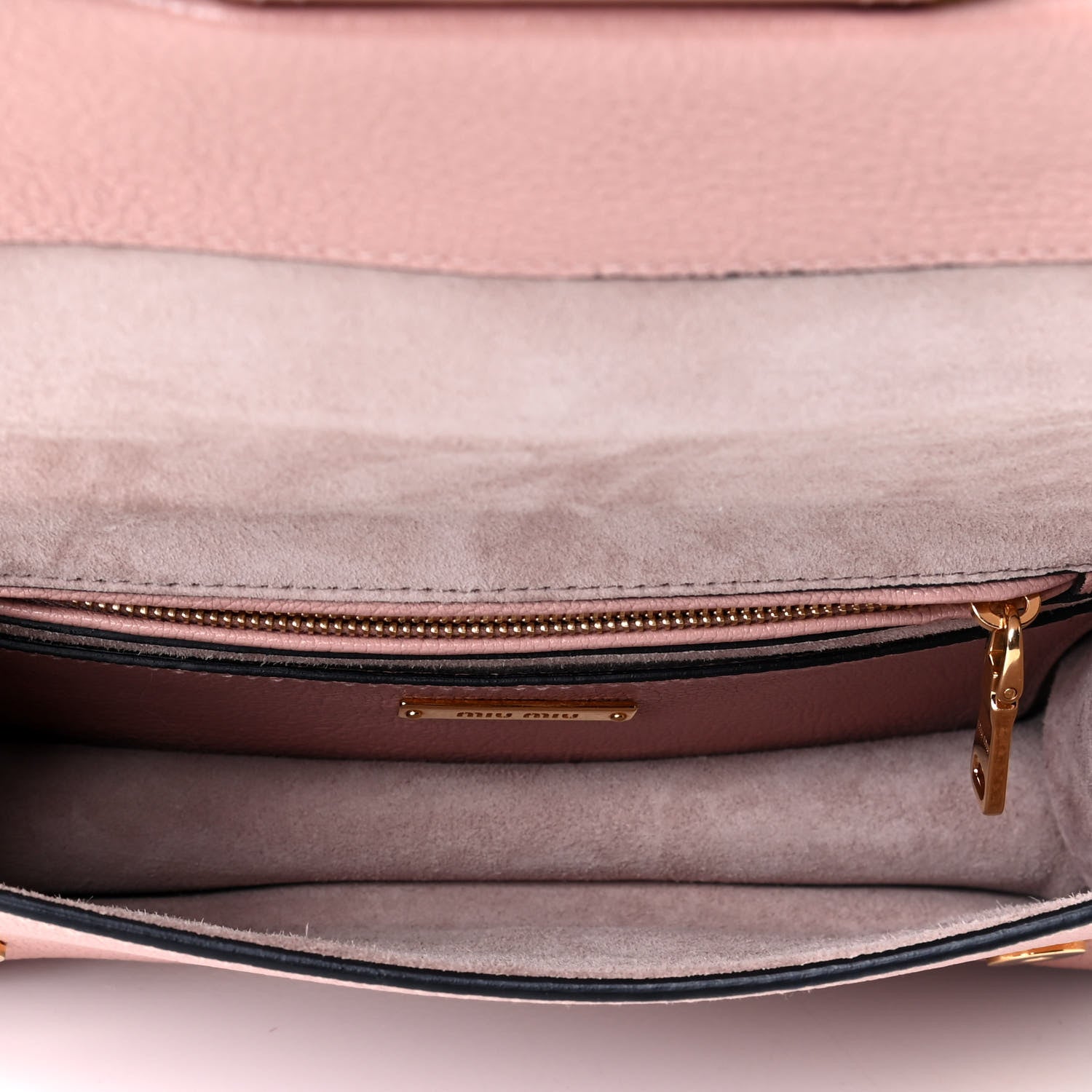 Miu Miu Goatskin Madras Soft Calfskin Crystal Embellished Shoulder Bag Orchidea 4 of 6