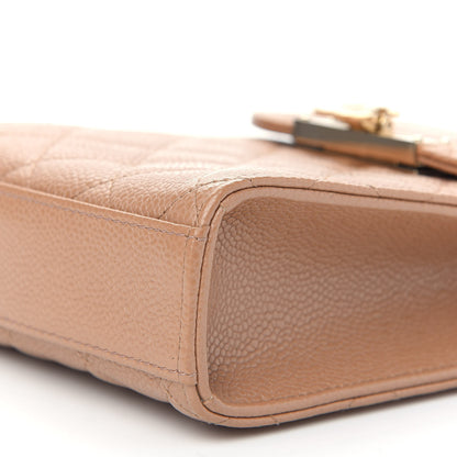 Chanel Caviar Quilted Golden Class Phone Holder Beige 10 of 10