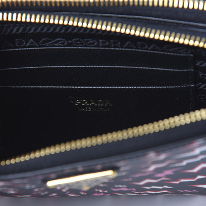 Prada X UNIVERSAL STUDIOS Saffiano Thunder Frankenstein Mini Double Zip Chain Crossbody Bag Lacca 6 of 9