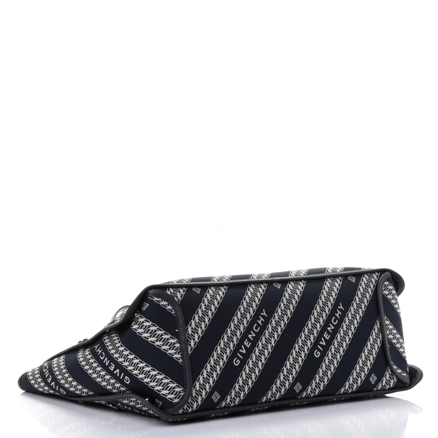 Canvas Jacquard Medium Bond Tote Oil Blue