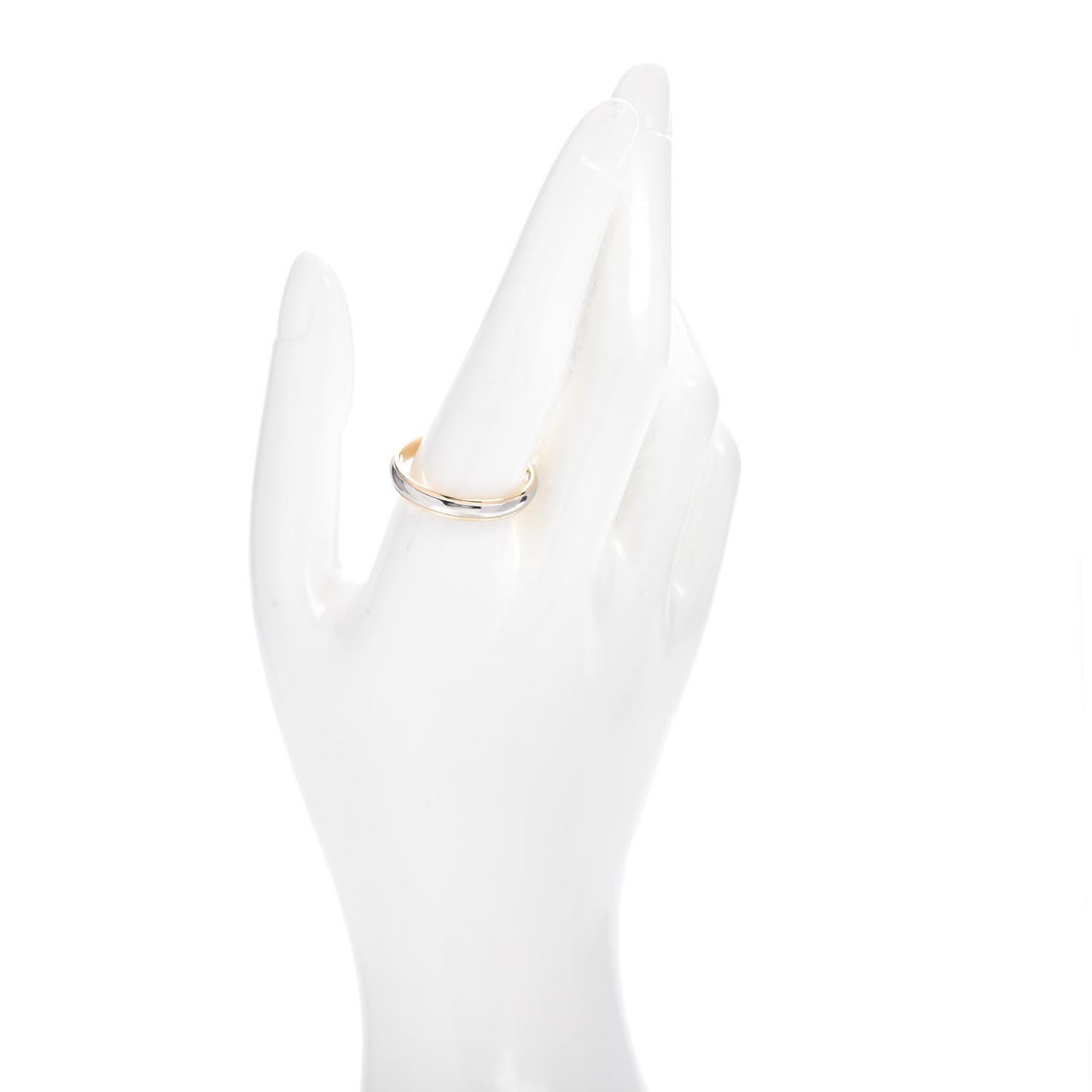 Platinum 18K Yellow Gold Lucida 4mm Band Ring 68 12