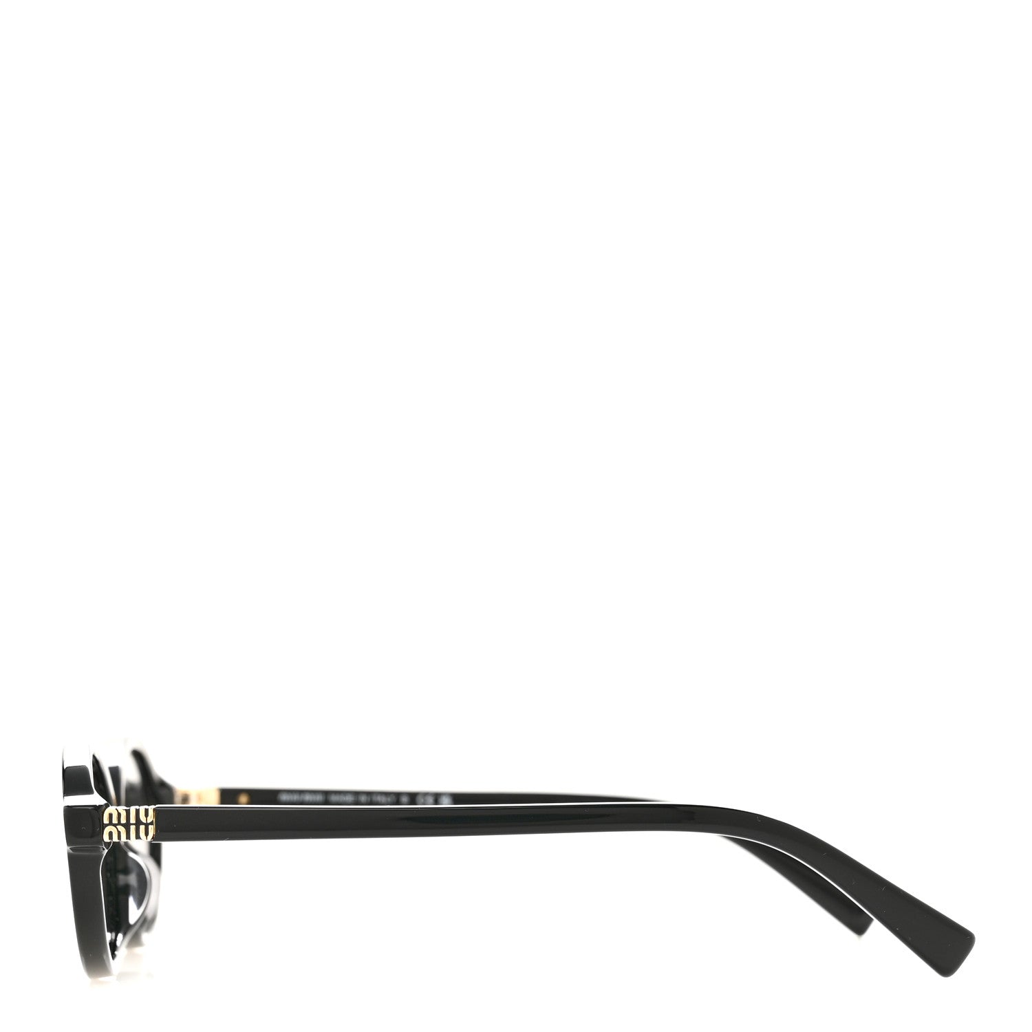 Miu Miu Acetate Oval Regard Sunglasses SMU04Z Black 3 of 8