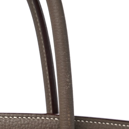 Hermes Taurillon Clemence Birkin 35 Etoupe 18 of 18