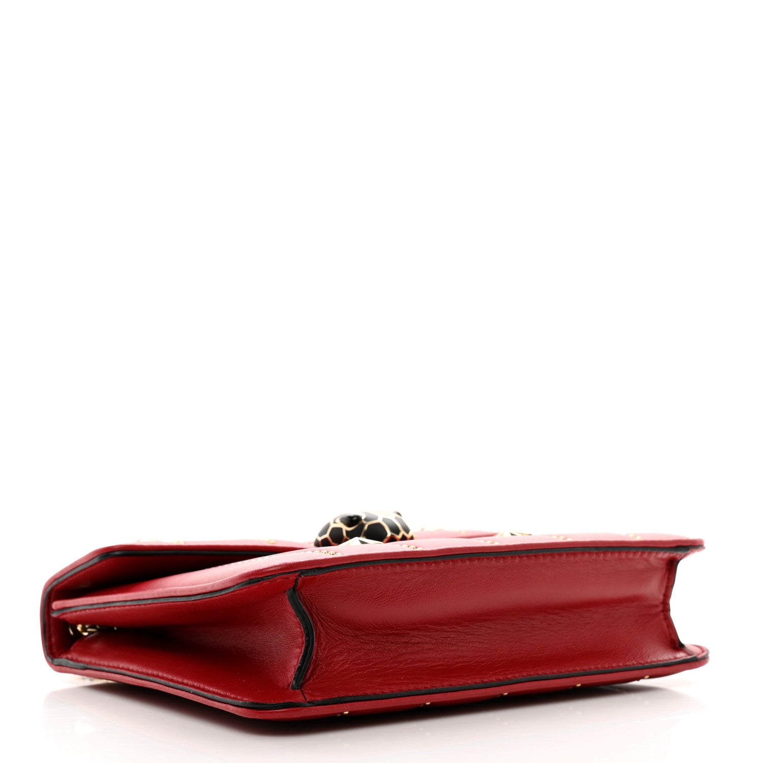 Bulgari Calfskin Star Studded Serpenti Forever Crossbody Bag Red 4 of 10