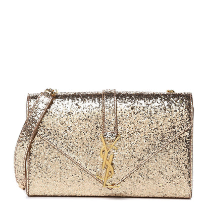 Saint Laurent Glitter Monogram Galactica Satchel Gold 1 of 13