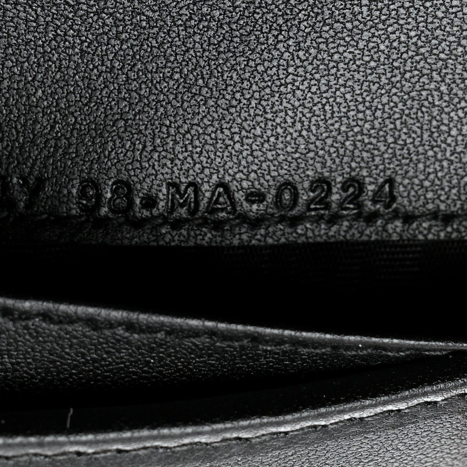 Christian Dior Grained Calfskin Supple Cannage Caro Scarlet Zipped Wallet Black 7 of 9
