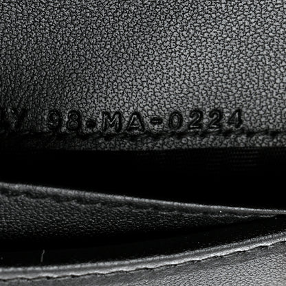 Christian Dior Grained Calfskin Supple Cannage Caro Scarlet Zipped Wallet Black 7 of 9
