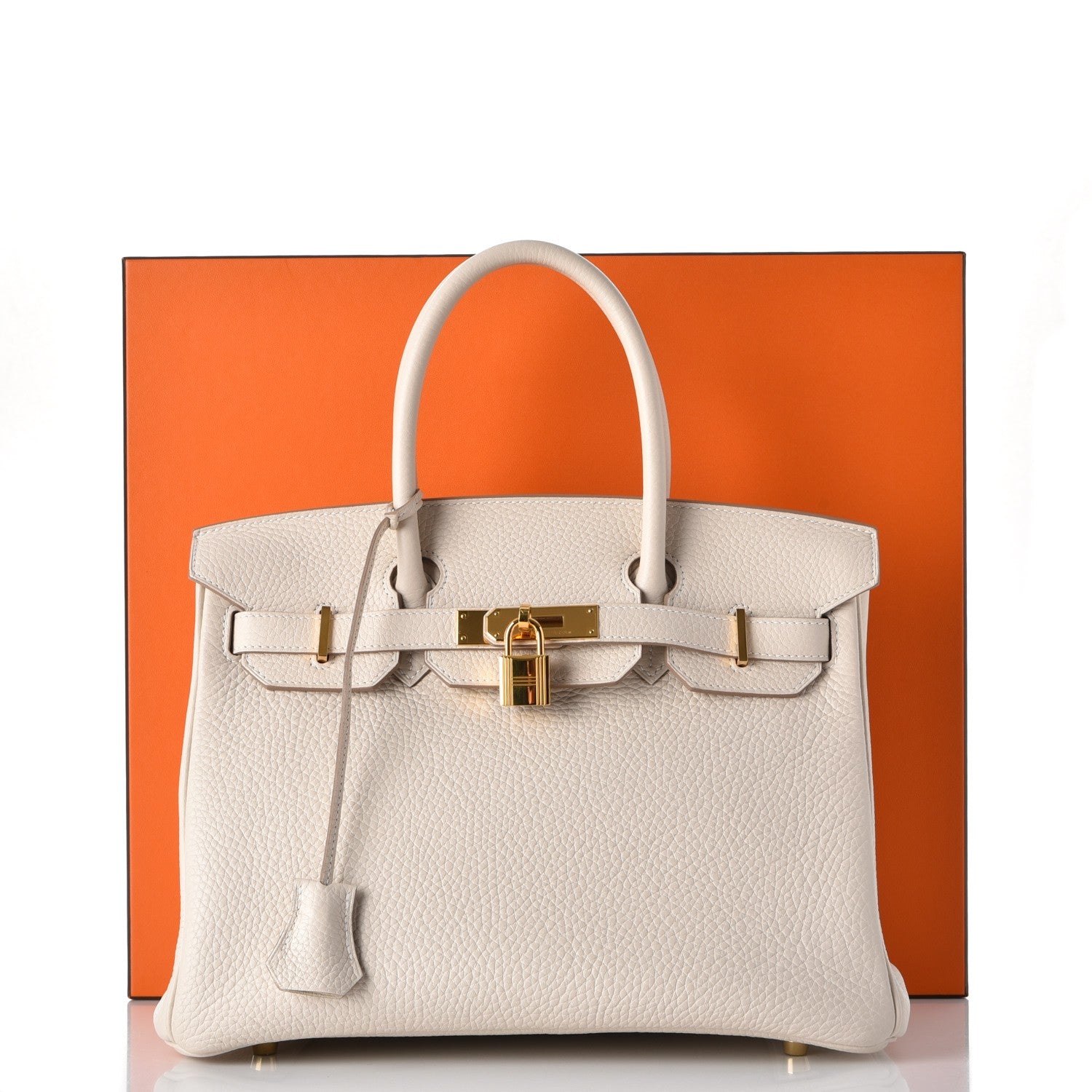 Hermes Taurillon Clemence Birkin 30 Craie 38 of 38