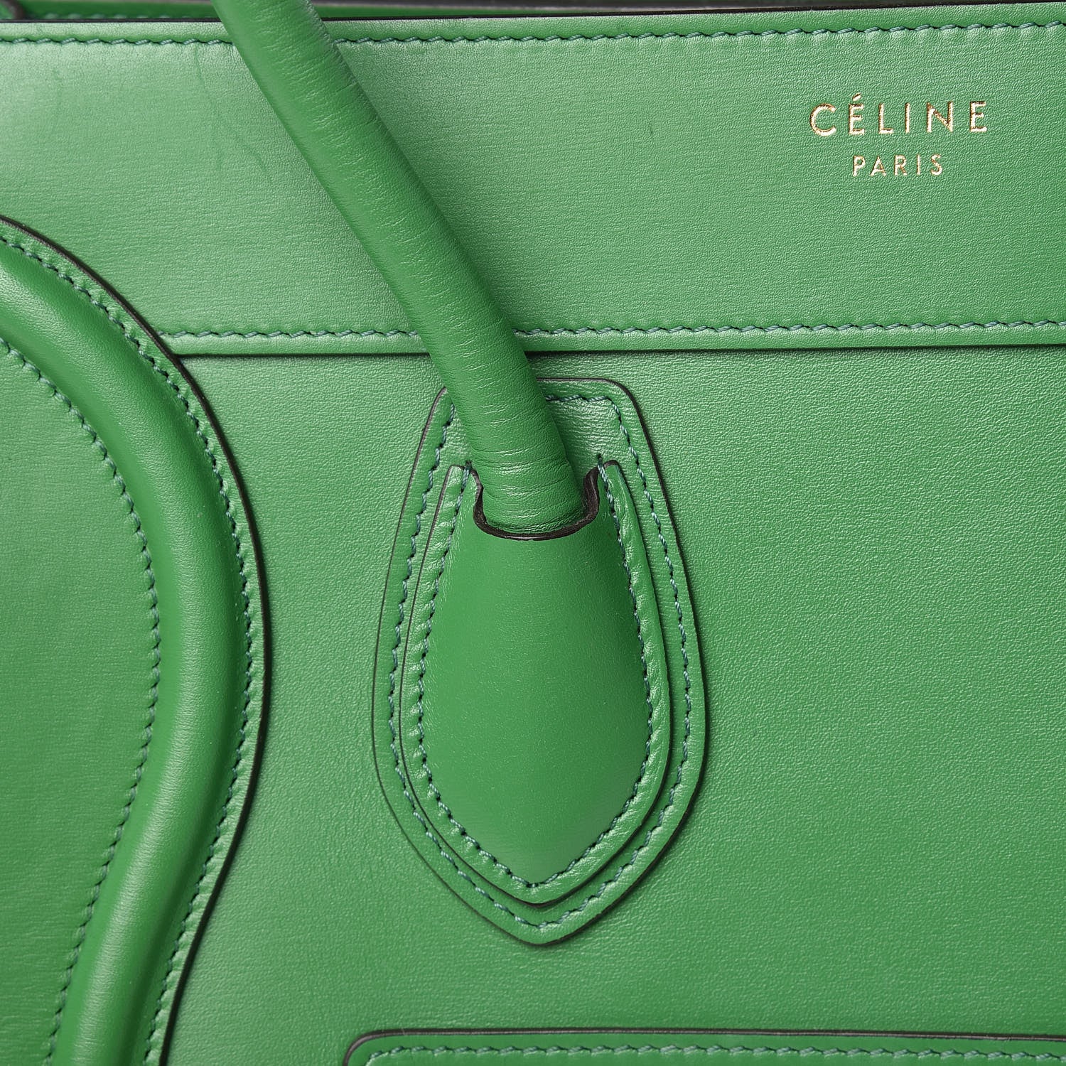 Celine Palmelato Calfskin Micro Luggage Grass 10 of 16
