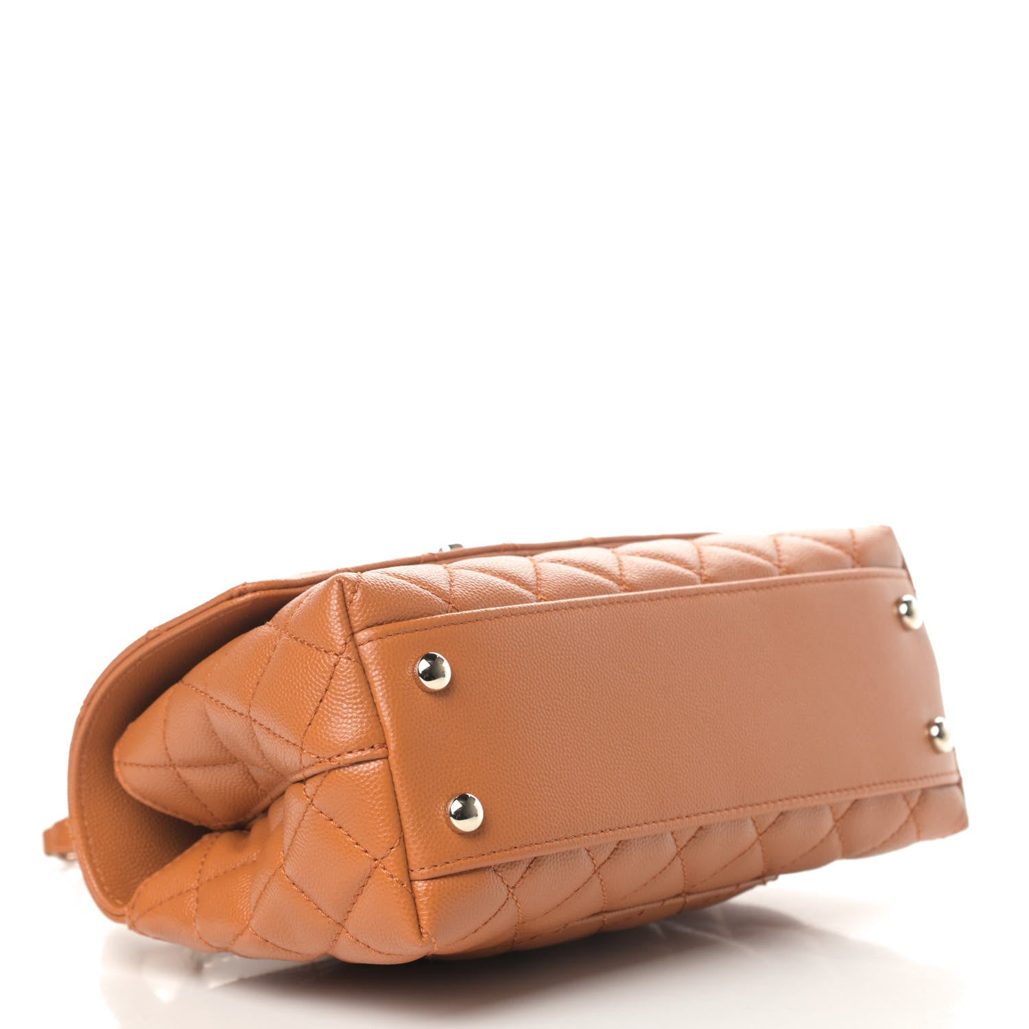 Chanel Caviar Quilted Mini Coco Handle Flap Light Brown 3 of 4