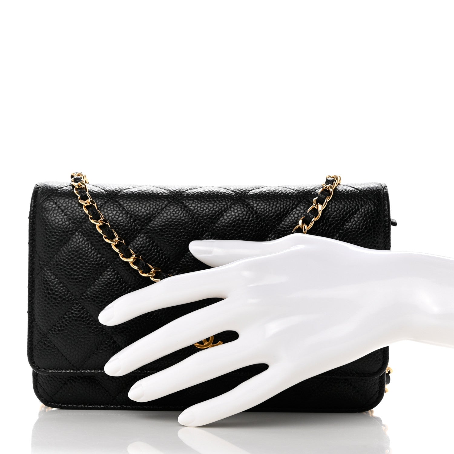 Chanel Caviar Quilted Wallet on Chain WOC Black 2 of 11