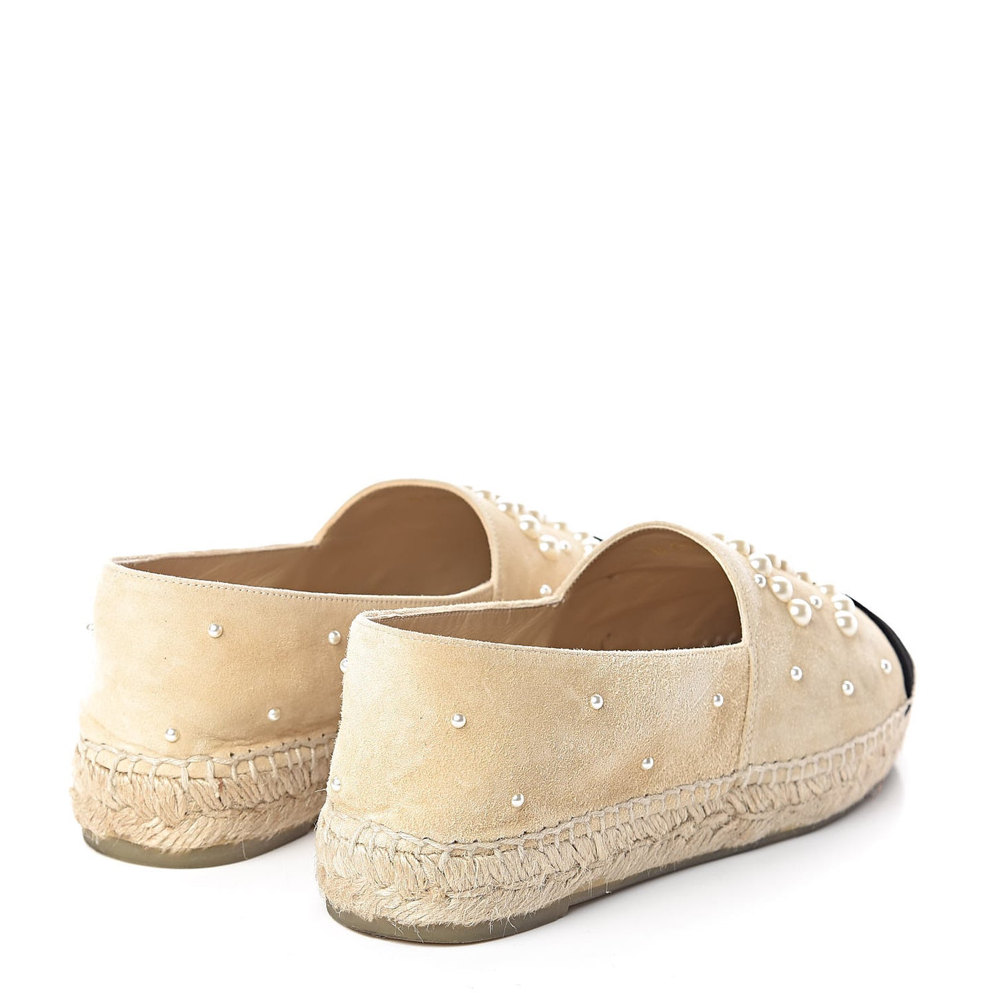 Suede Pearl CC Espadrilles 38 Beige Black