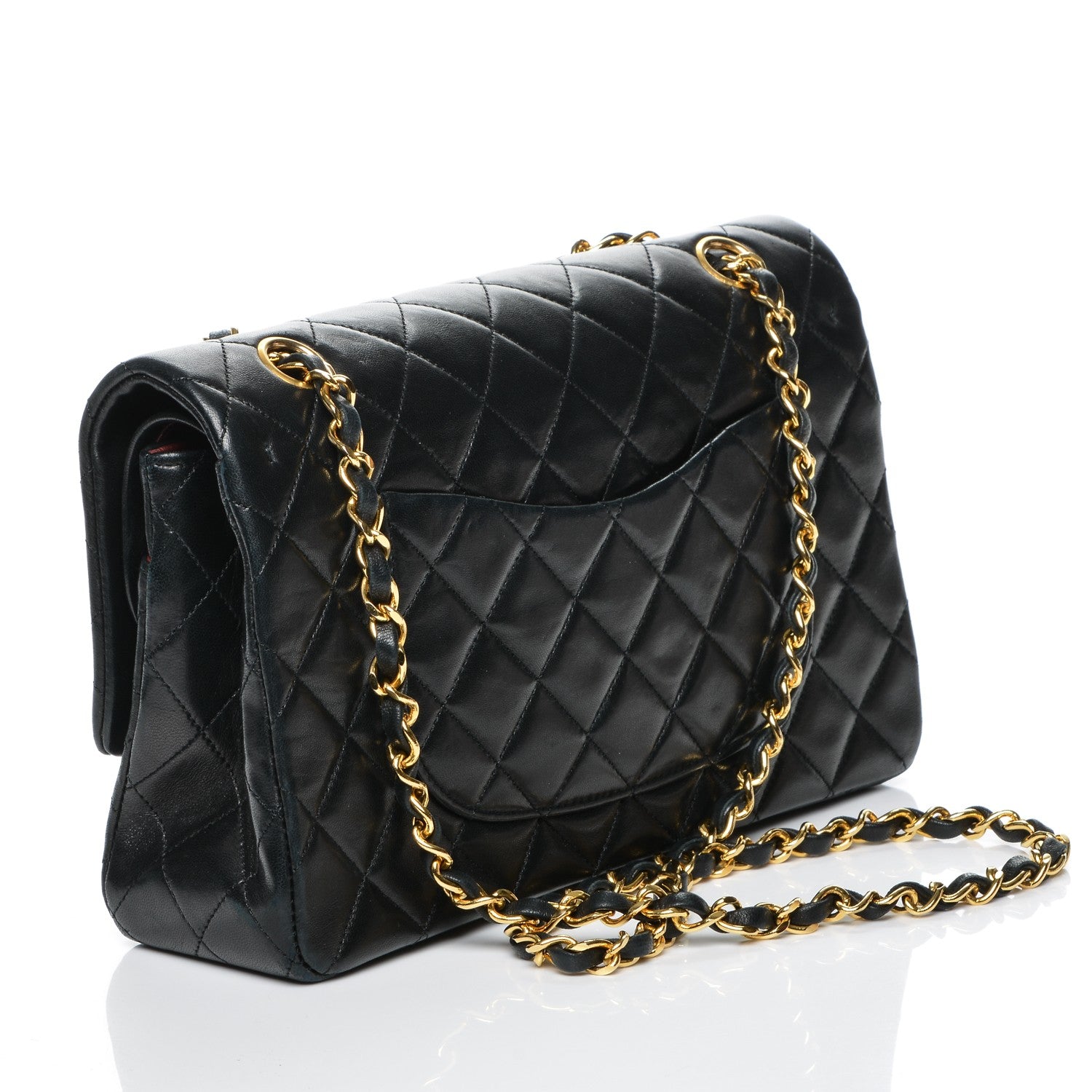 Chanel Lambskin Quilted Medium Double Flap Black 3 of 8