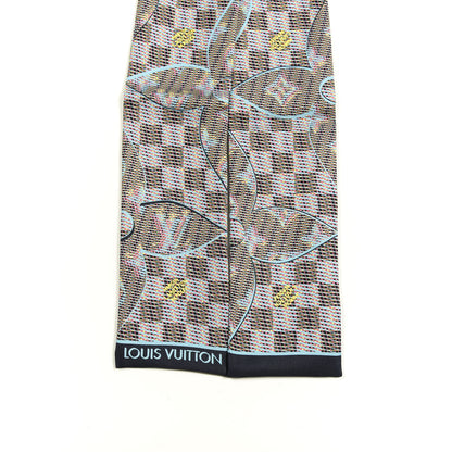 Louis Vuitton Silk Monogram Damier Pop Print Bandeau Blue 2 of 3