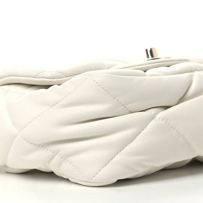 Chanel Calfskin Quilted Mini Square Bubbly Flap White 8 of 9