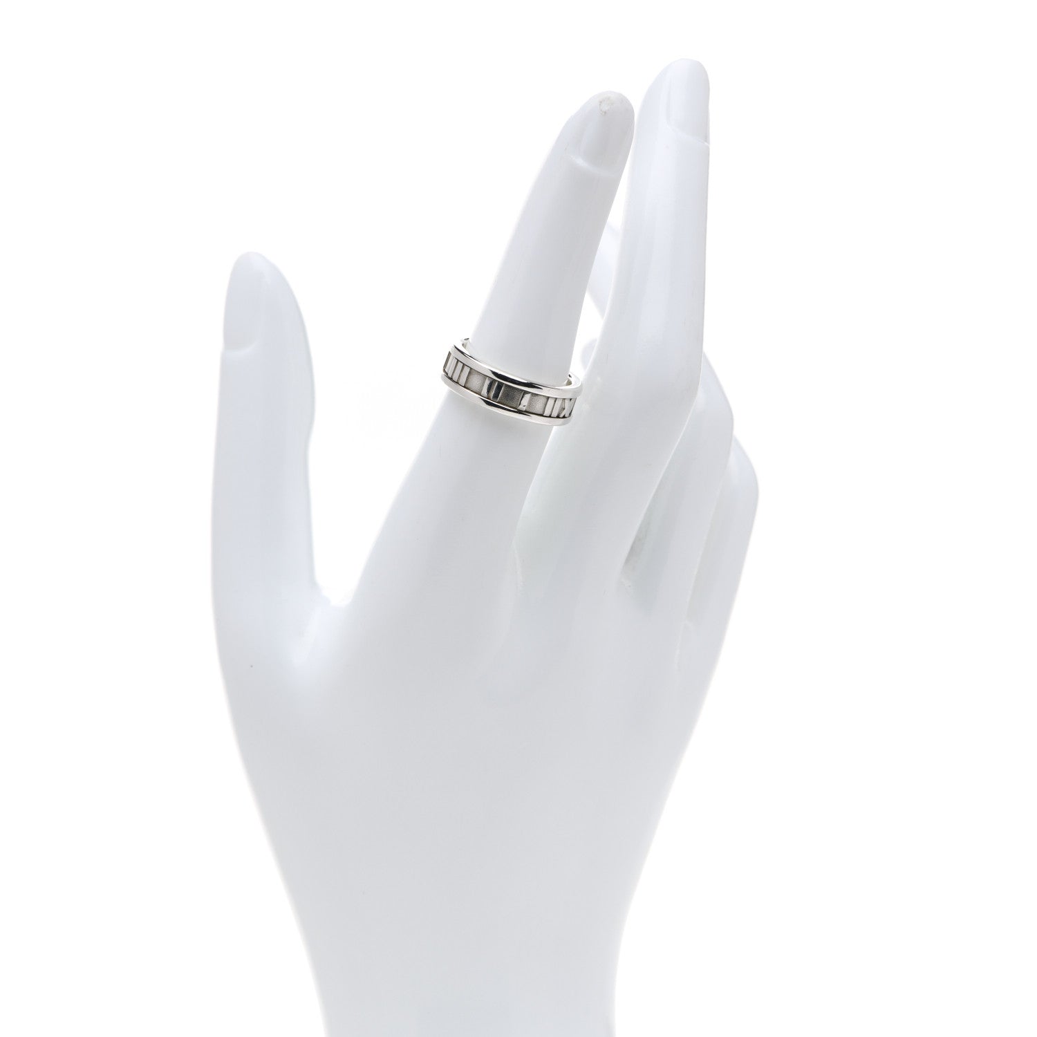Tiffany Sterling Silver Atlas Ring 54 7 2 of 5
