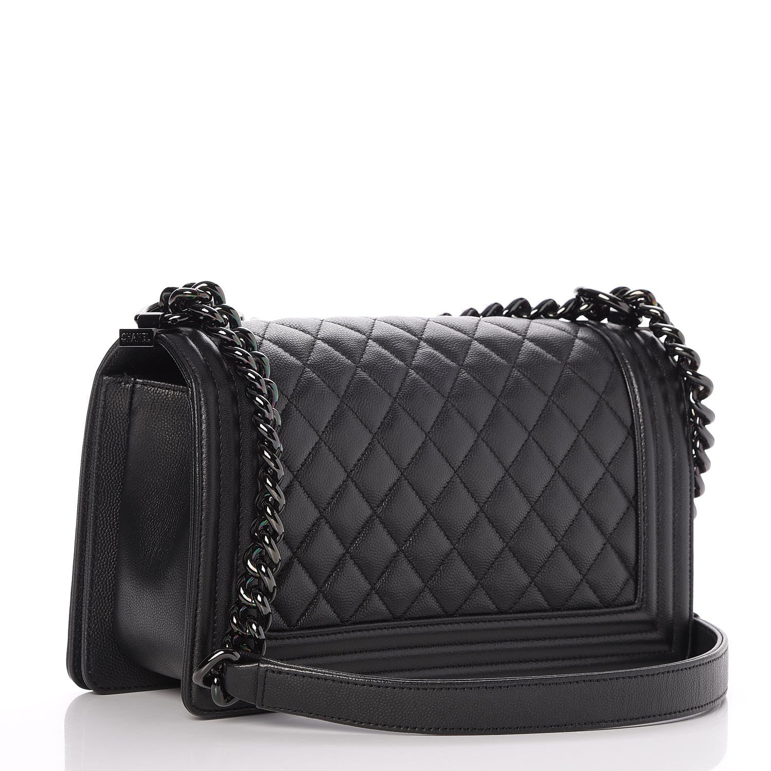 Chanel Caviar Quilted Medium Boy Flap So Black 3 of 7