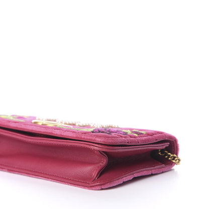 Gucci Velvet Matelasse Love Embroidered GG Marmont Mini Bag Light Raspberry Rose 7 of 13
