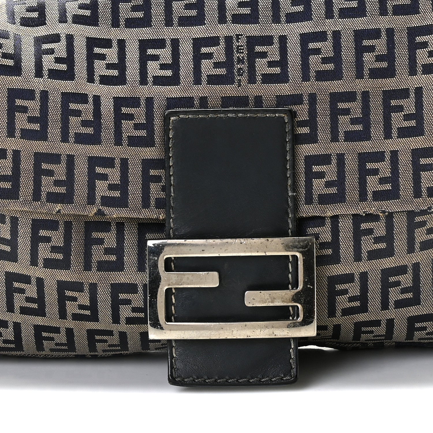 Fendi Zucchino Baguette Navy 8 of 9