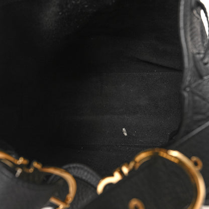 Salvatore Ferragamo Grained Calfskin Carla Bucket Bag Black 5 of 9
