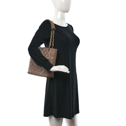 Chanel Caviar Quilted Petit Shopping Tote PST Beige 2 of 13