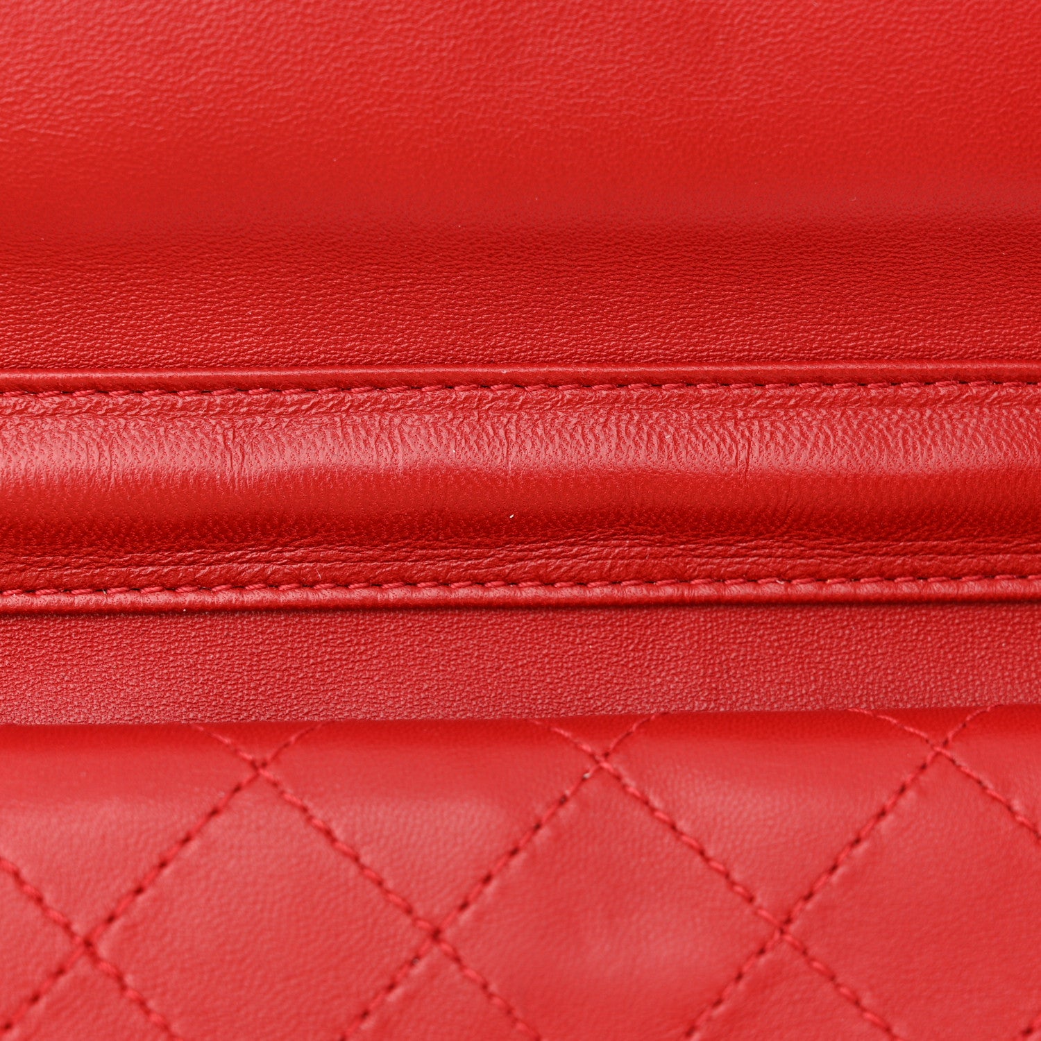 Chanel Karung Quilted Clutch Flap Red 11 of 13