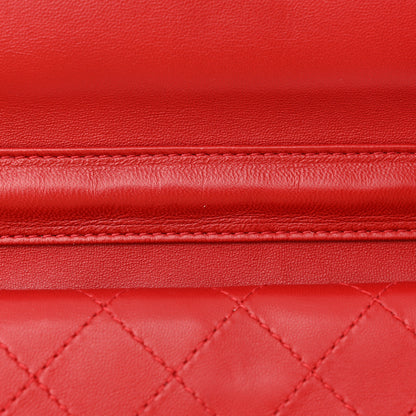 Chanel Karung Quilted Clutch Flap Red 11 of 13