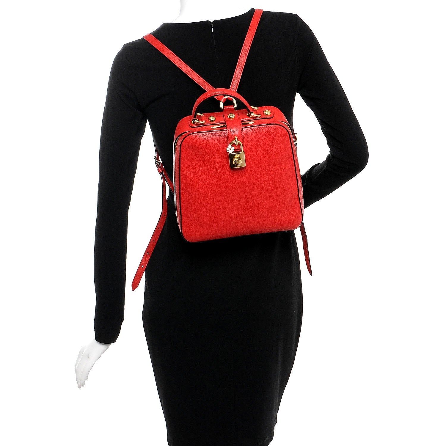 Dolce & Gabbana Calfskin Rosaria Backpack Red 2 of 8