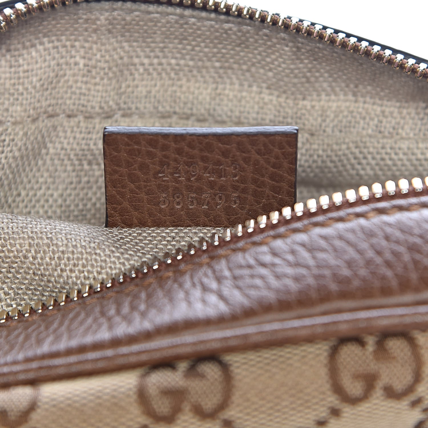 Gucci Monogram Mini Bree Messenger Bag Beige Tabacco 7 of 10