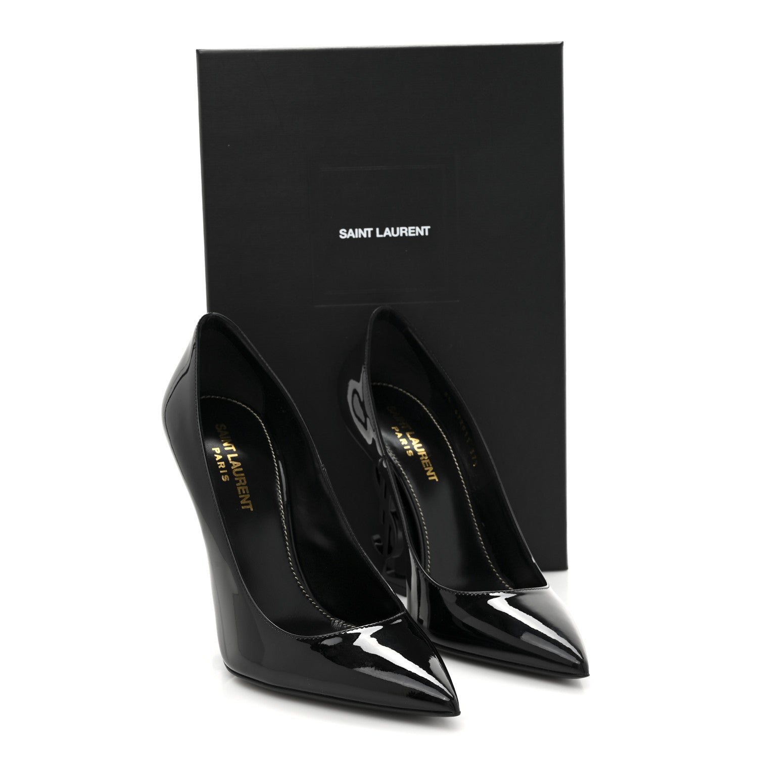 Saint Laurent Patent Calfskin Opyum 110 Pumps 37.5 Black 11 of 11