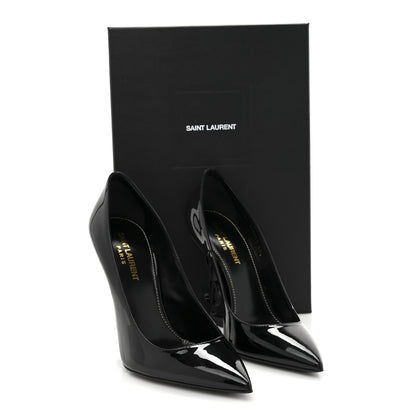 Saint Laurent Patent Calfskin Opyum 110 Pumps 37.5 Black 11 of 11