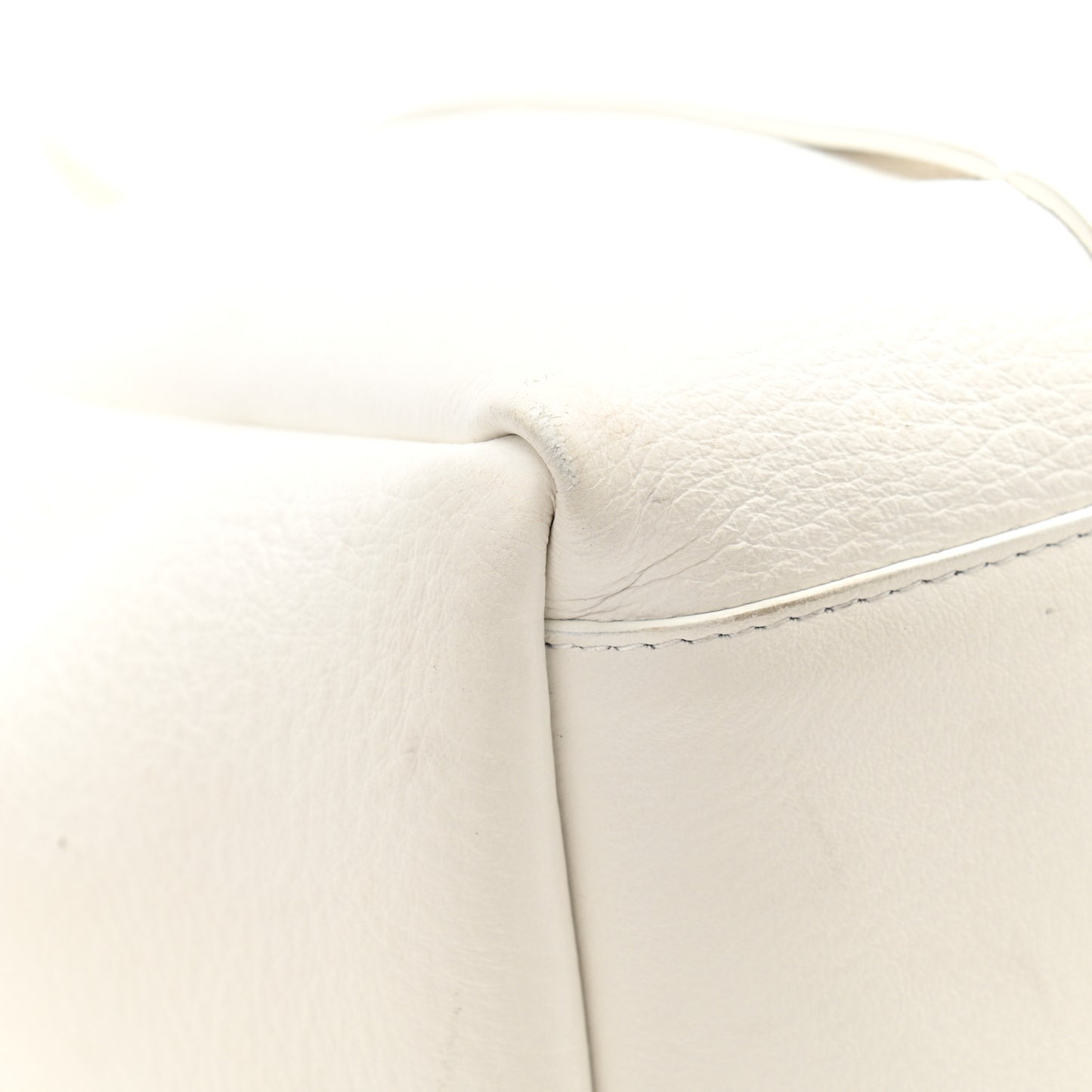 Smooth Calfskin Double Sided Small Everyday Tote Optic White Black