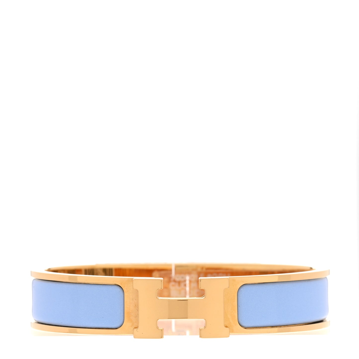 Enamel Narrow Clic Clac H Bracelet PM Bleu Chemise