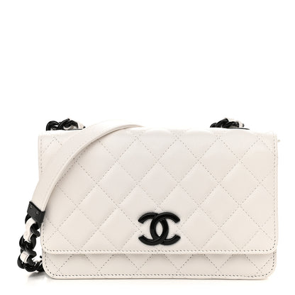 Chanel Caviar Quilted My Everything Wallet On Chain WOC White 1 of 10