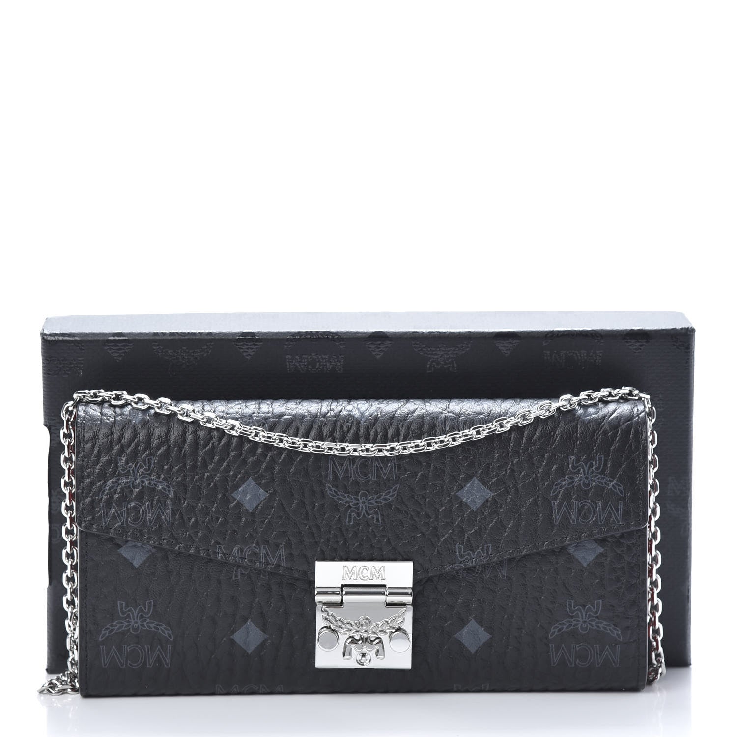 MCM Visetos Large Patricia Wallet On Chain Black 10 of 10