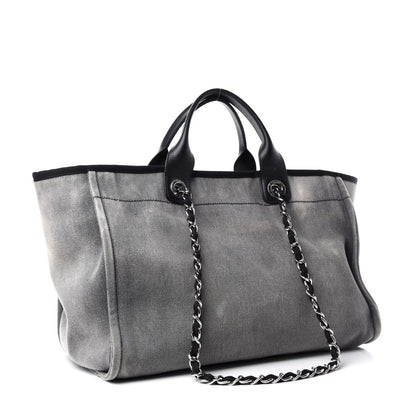 Chanel Canvas Sequin Medium Deauville Tote Charcoal 3 of 13