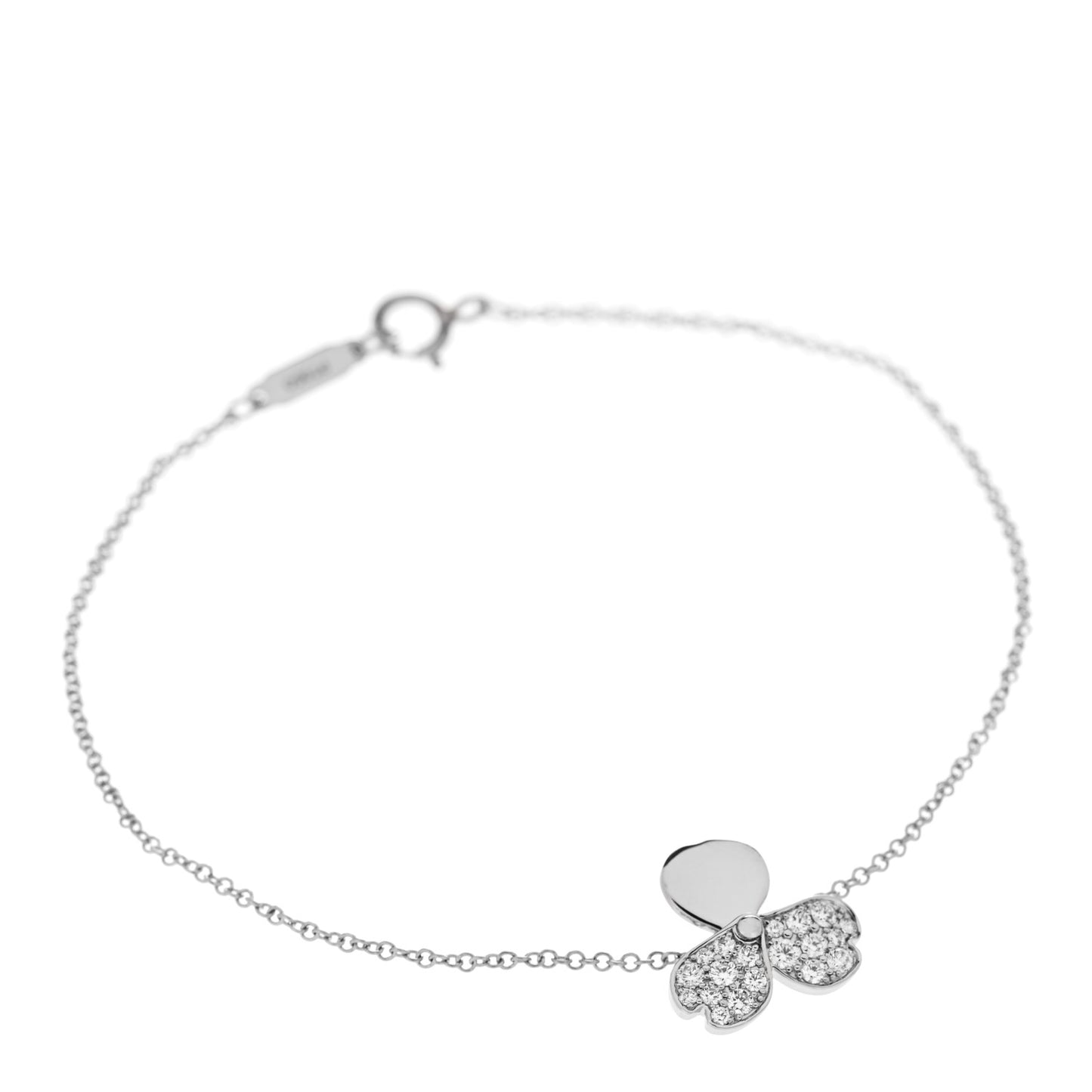 Platinum Diamond Paper Flowers Bracelet