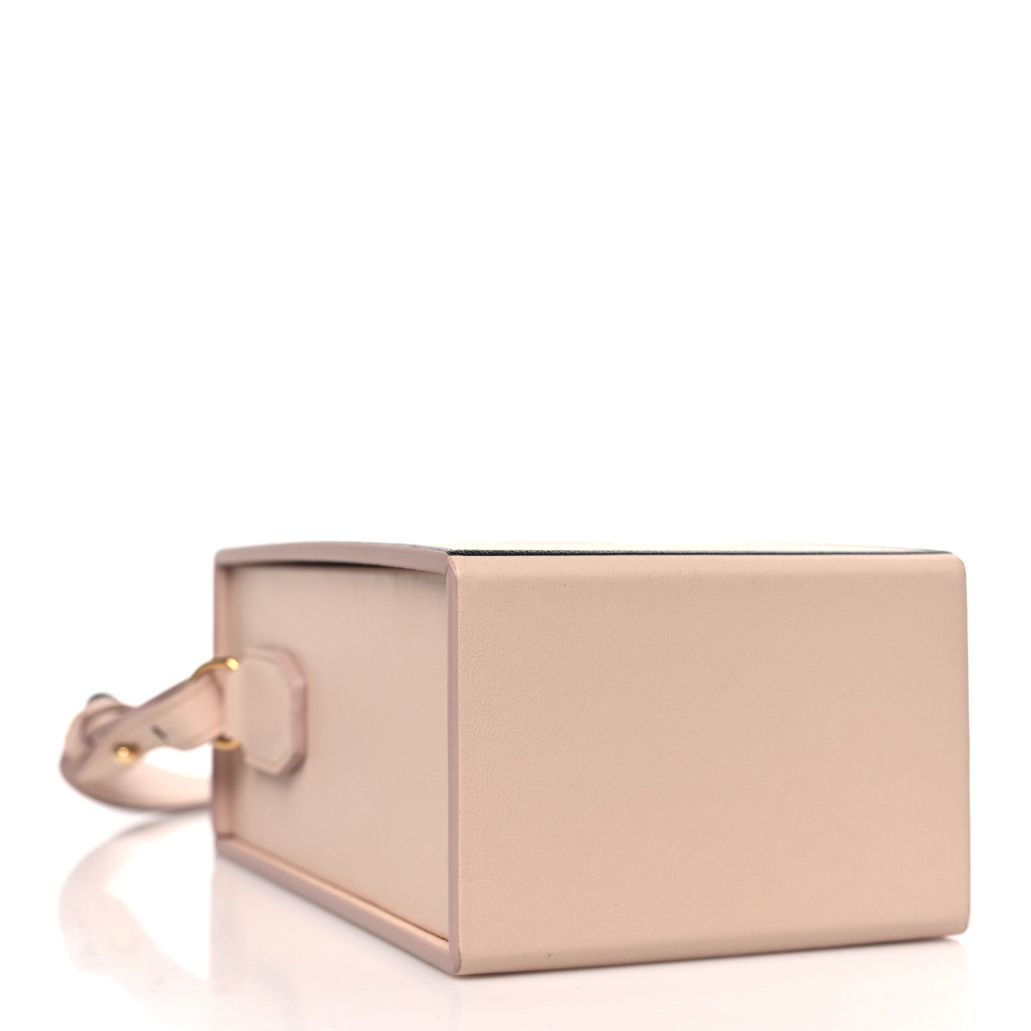 Fendi Vitello Fluffy Logo Vertical Box Rosa Quarzo Black 4 of 9