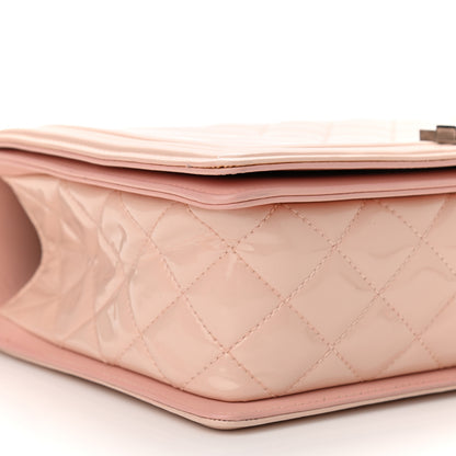 Chanel Patent Chevron New Medium Boy Flap Light Pink 9 of 10