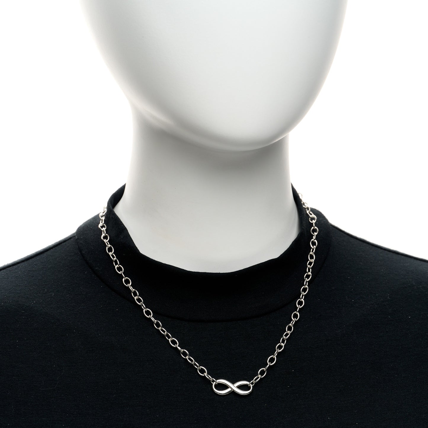 Sterling Silver Narrow Infinity Link Necklace