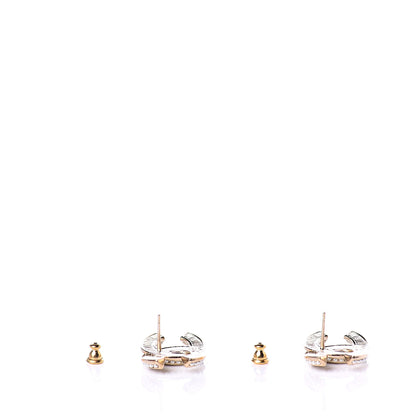 Chanel Pearl Crystal CC Earrings Gold 4 of 5