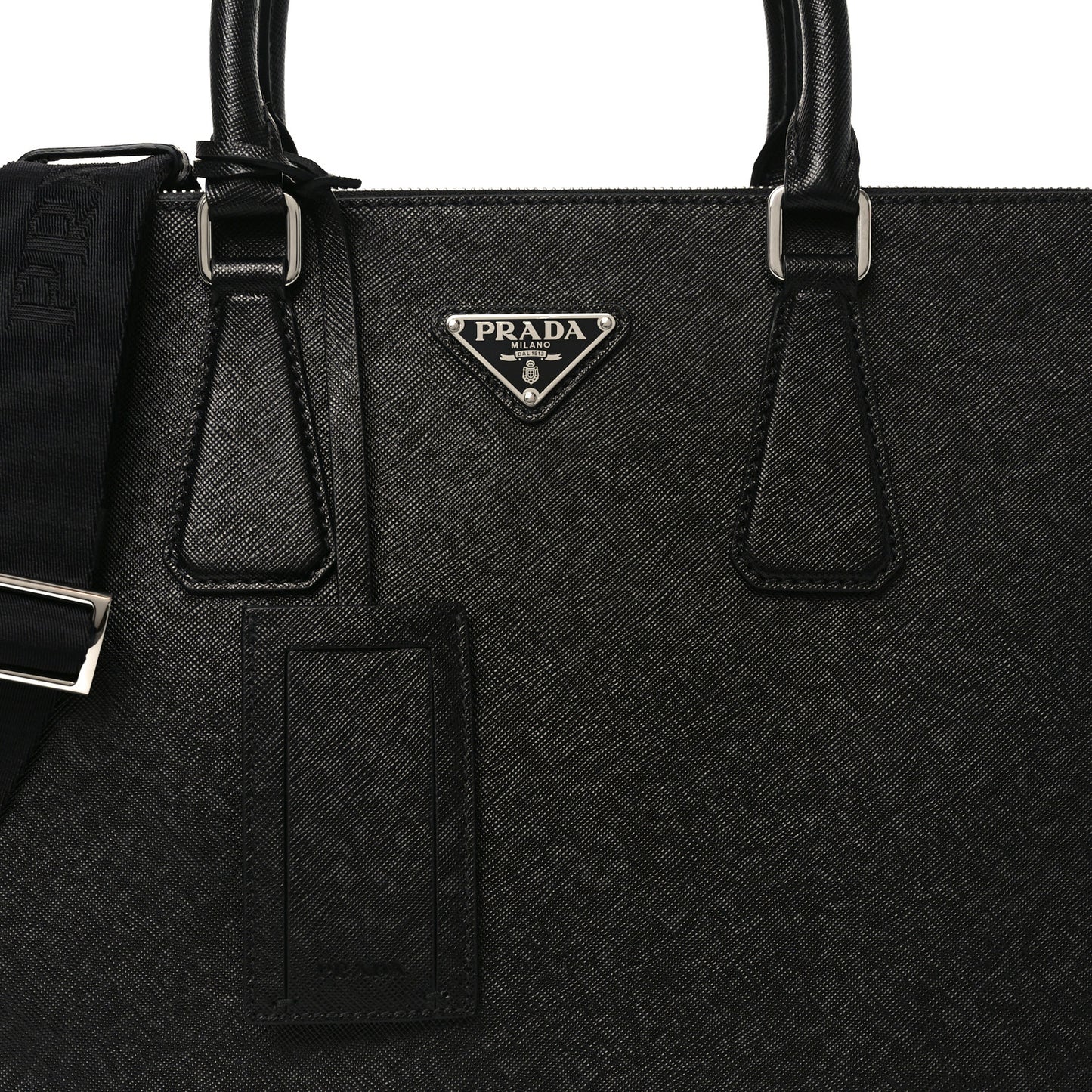 Saffiano Travel Extra Large Galleria Double Zip Tote Black