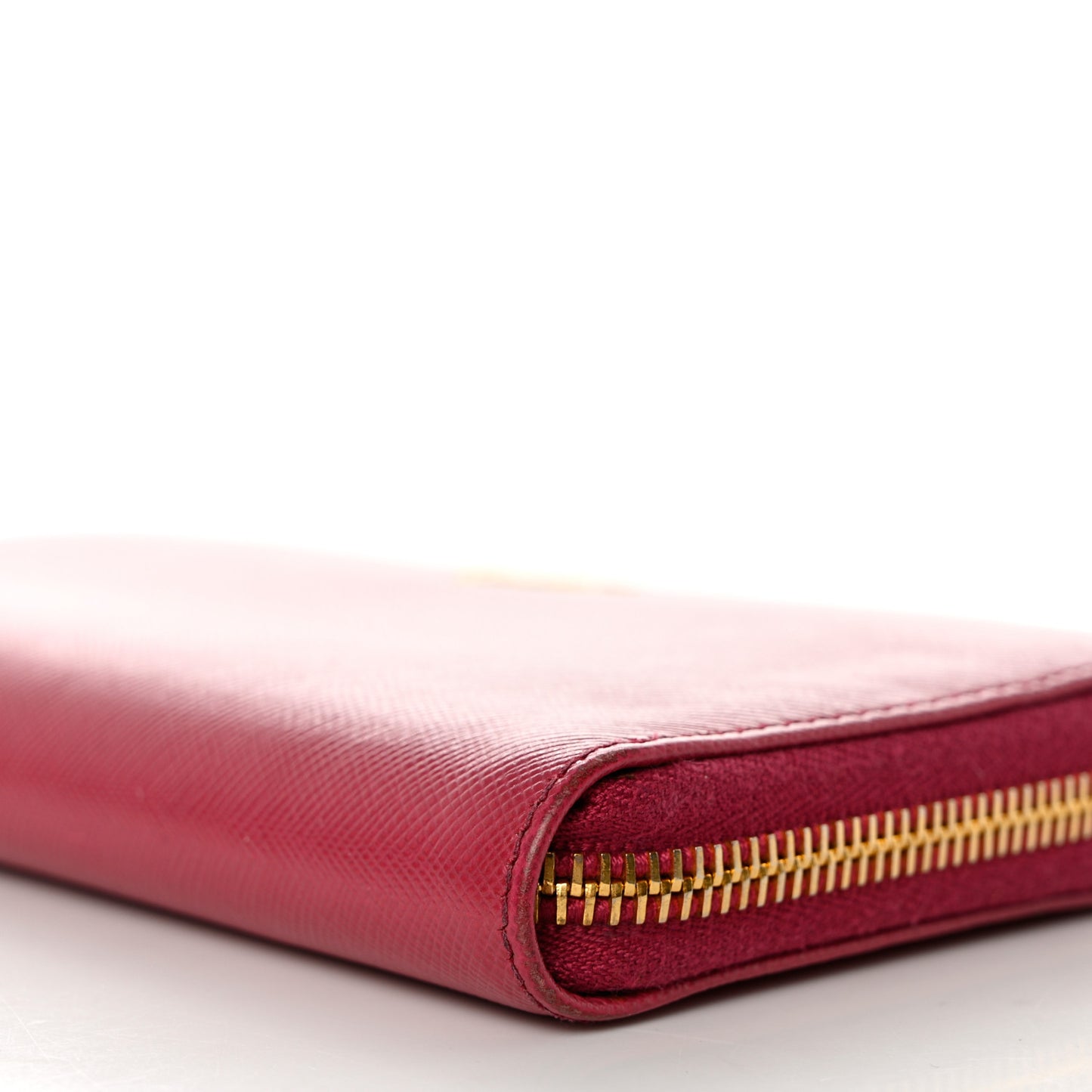 Saffiano Metal Zip Around Wallet Peonia