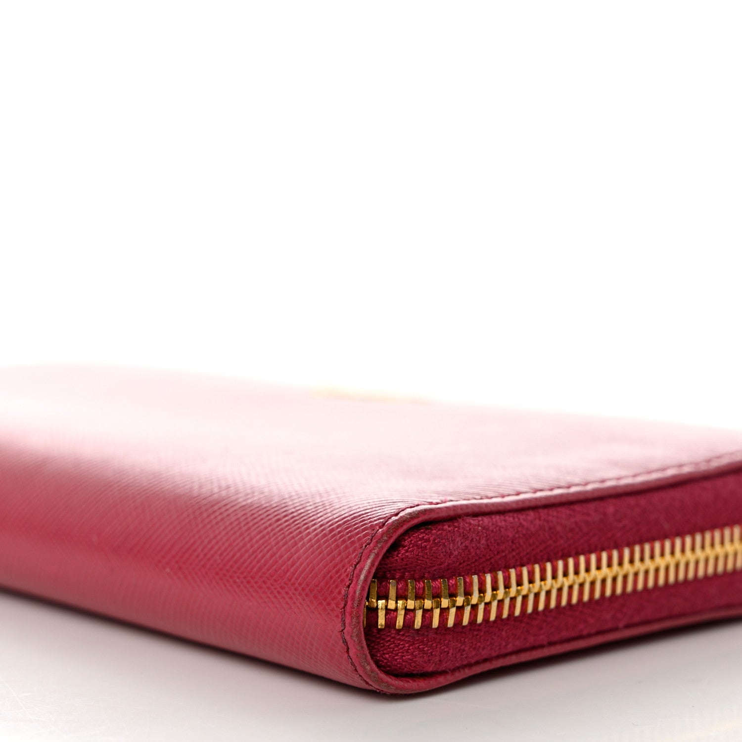 Prada Saffiano Metal Zip Around Wallet Peonia 9 of 12