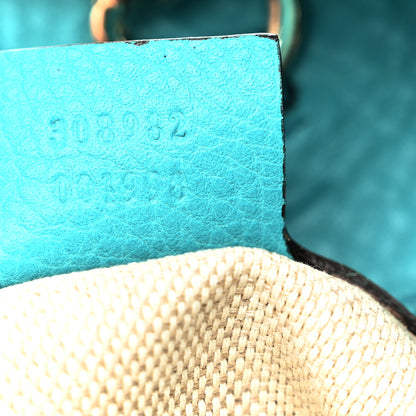 Gucci Pebbled Calfskin Medium Soho Chain Shoulder Bag Teal 7 of 12