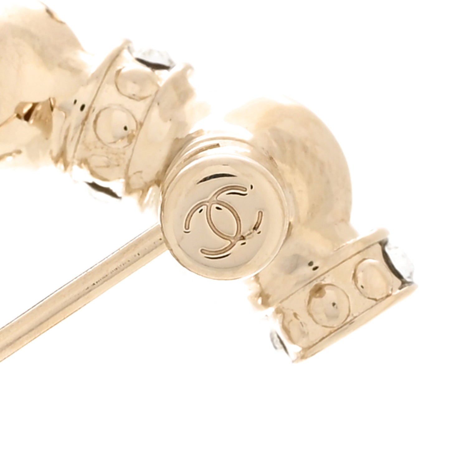 Pearl Crystal Nefertiti CC Brooch Gold