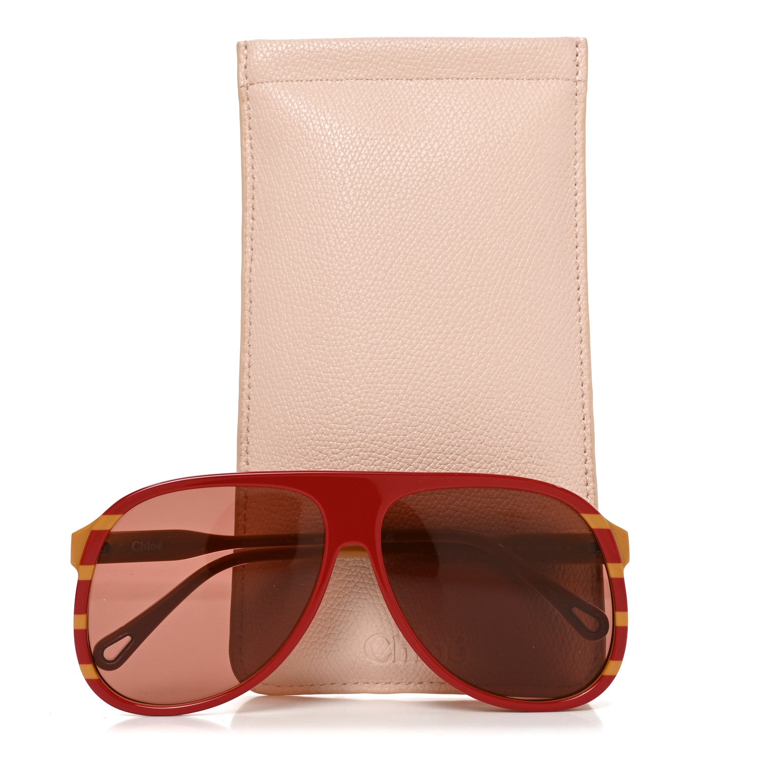 Chloe Acetate Sunglasses CH0128S Red Yellow Brown 7 of 7