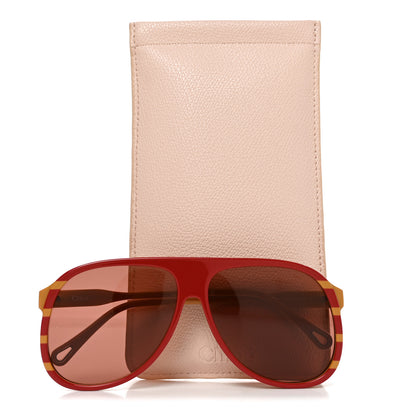 Chloe Acetate Sunglasses CH0128S Red Yellow Brown 7 of 7
