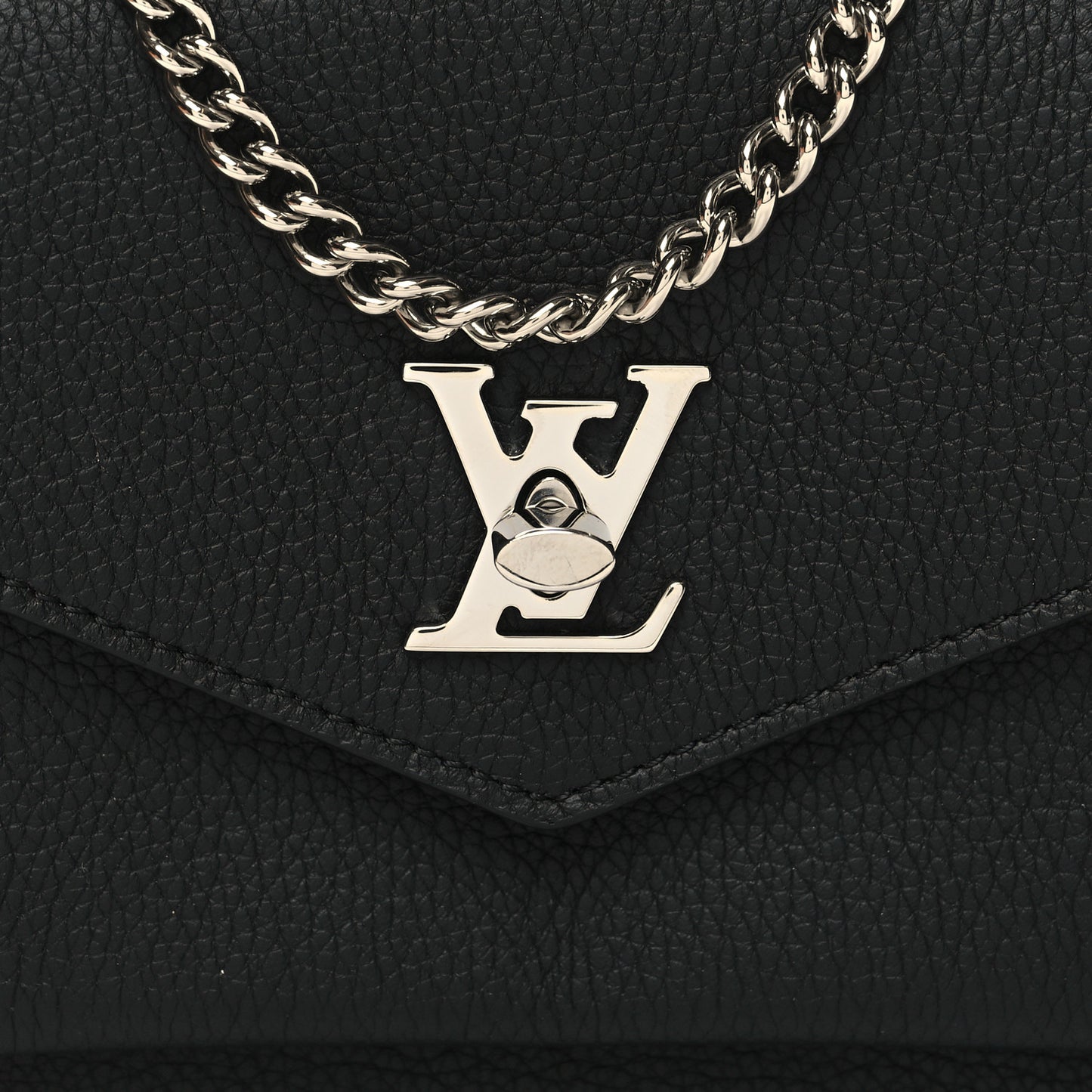 Soft Calfskin My Lockme Chain Pochette Black
